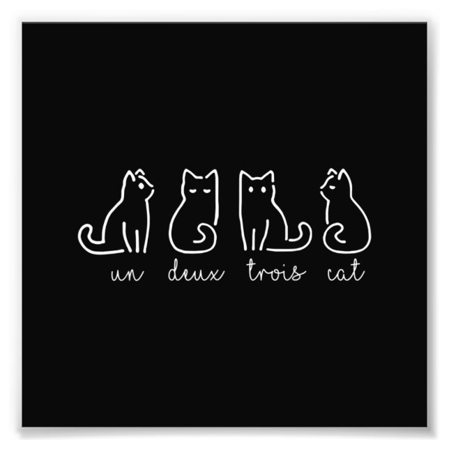 Impression Photo Un Deux Trois Cat Abstrait Français Kitty (Devant)