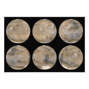 Impression Photo Un hiver du centre-nord/sud sur Mars