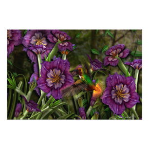 Impression Photo Un Humm parmi les fleurs