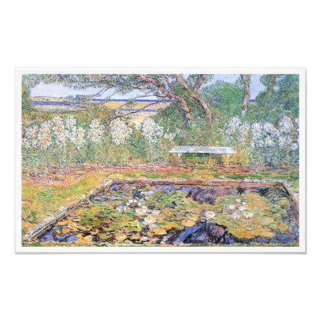 Impression Photo Un jardin de Long Island par Frederick Childe Hass (Devant)