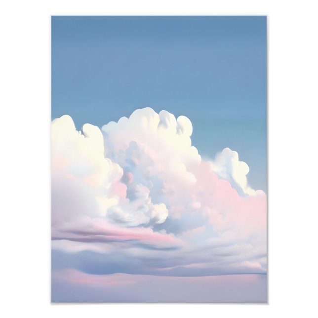 Impression Photo Un paysage de nuages roses (Devant)