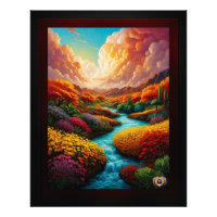 Un paysage d'Imaginaire à couper le souffle Art IA