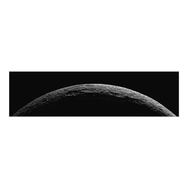 Impression Photo Un paysage irréel de la lune de Saturne (Devant)