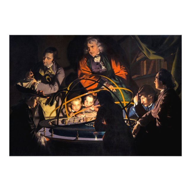 Impression Photo Un philosophe faisant un cours sur le système sola (Devant)