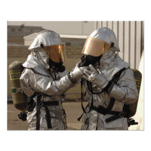 Impression Photo Un sapeur-pompier irakien