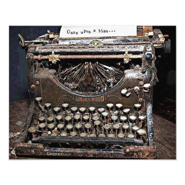 Impression Photo Underwood, vieille machine à écrire (Devant)