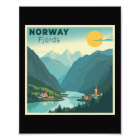 Une affiche de voyage classique nostalgique - Norv