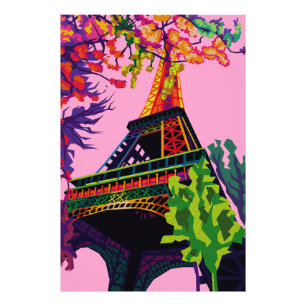 Impression Photo Une célébration colorée de la Tour Eiffel