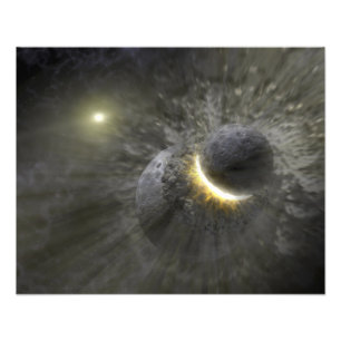 Impression Photo Une collision entre les objets massifs dans