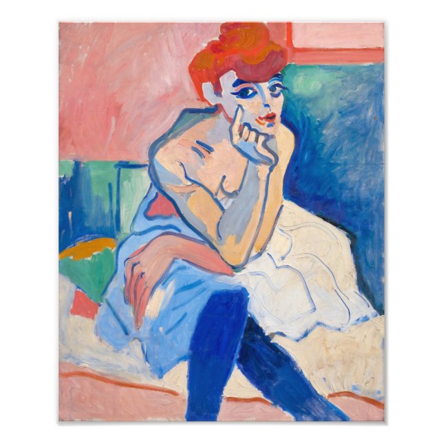 Impression Photo Une femme dans une chemise | Andre Derain | (Devant)