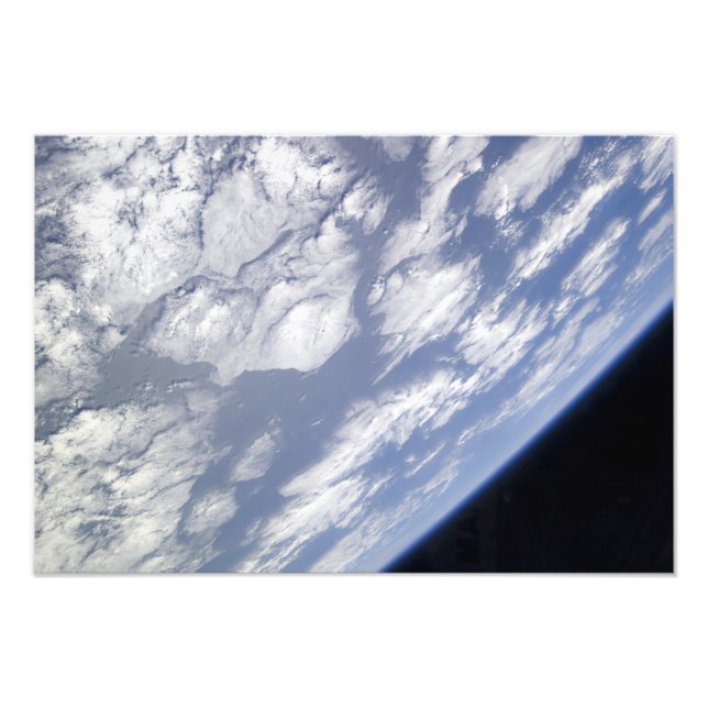 Impression Photo Une partie bleue et blanche de la Terre (Devant)