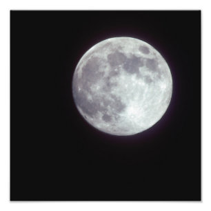 Impression Photo Une pleine lune brillante dans un ciel nocturne no
