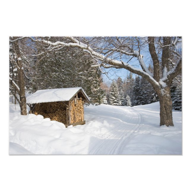 Impression Photo Une scène enneigée au Little Lyford Pond de l'AMC (Devant)