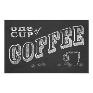 Impression Photo une tasse de café CHALK ART