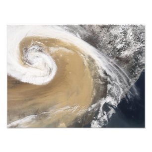 Impression Photo Une tempête de poussière d'Asiatique croise le