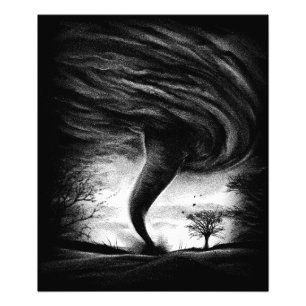 Impression Photo une tornade sur une route de style réaliste