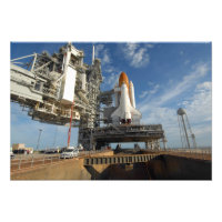 Une vue Space Shuttle Atlantis sur Launch Pad 39A