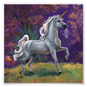 Impression Photo Unicorne blanche dans un verre