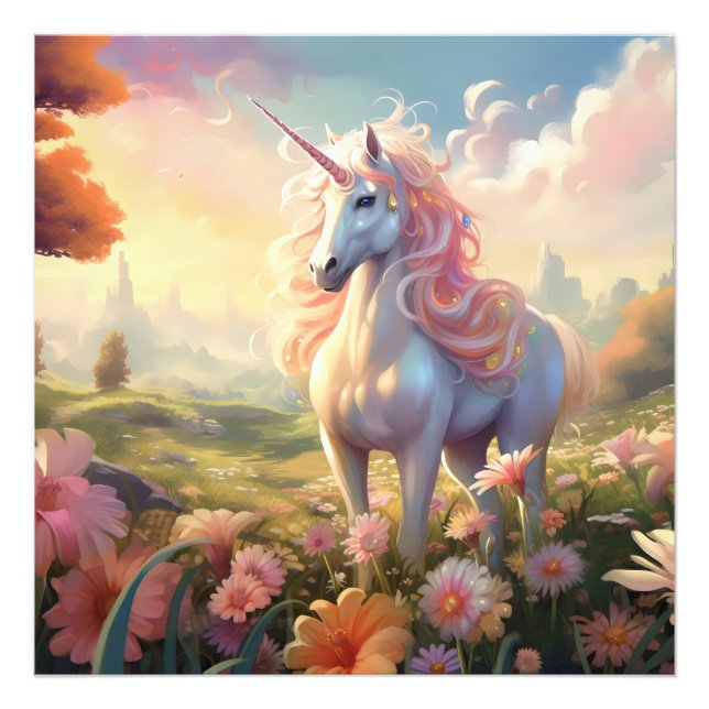 Impression Photo Unicorne rose (Devant)