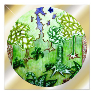 Impression Photo Unique Geo Circular Forest Art