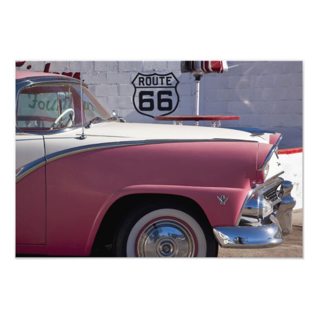 Impression Photo USA, Arizona, Williams. Rt. 66 Ville, années 50 (Devant)