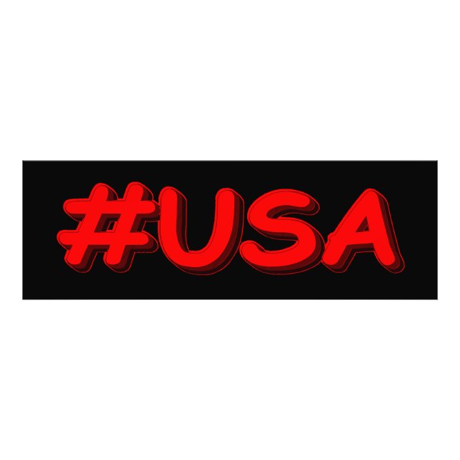 Impression Photo "#USA" Joli design. Commandez dès maintenant  (Devant)