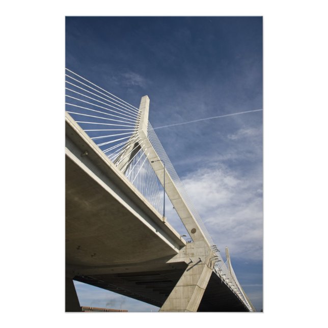 Impression Photo USA, Massachusetts, Boston. Le pont de Zakim. (Devant)