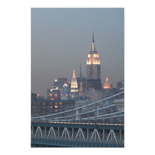 Impression Photo USA, New York, Vue du pont de Manhattan, (Devant)