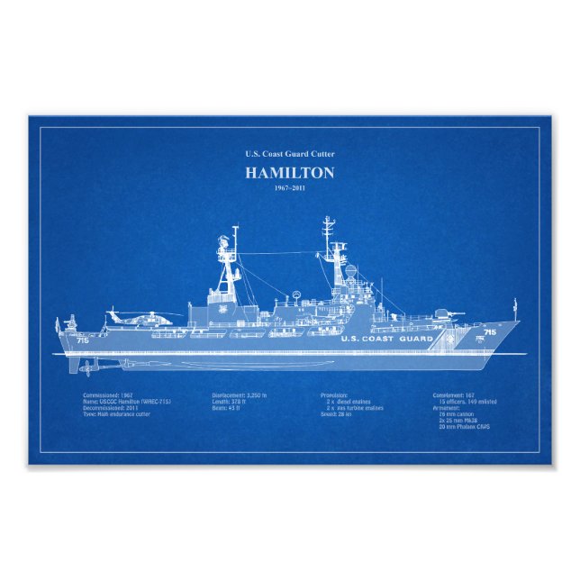 Impression Photo USCG Cutter Hamilton whec-715 - ABD (Devant)