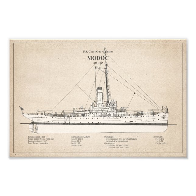 Impression Photo USCG Cutter Modoc wpg-46 - SBD (Devant)