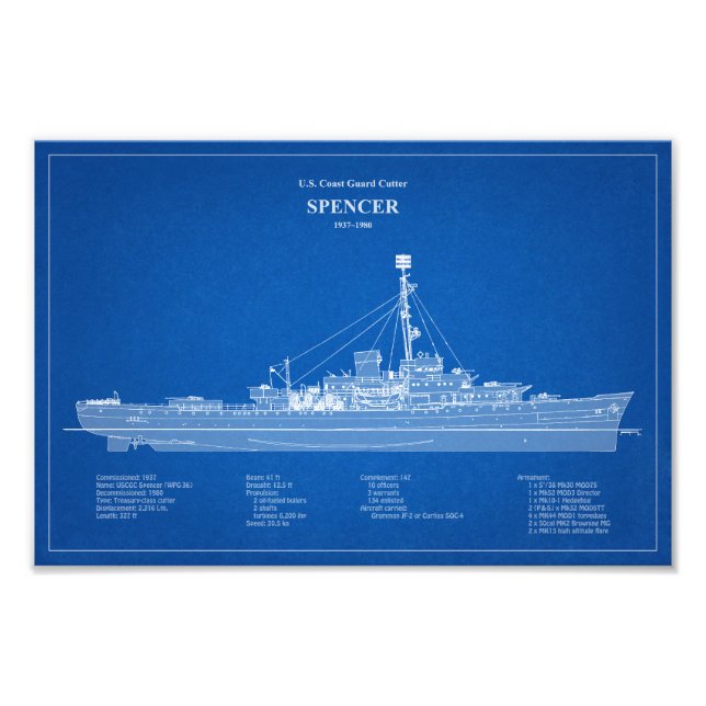 Impression Photo USCG Cutter Spencer wpg-36 - ABD (Devant)