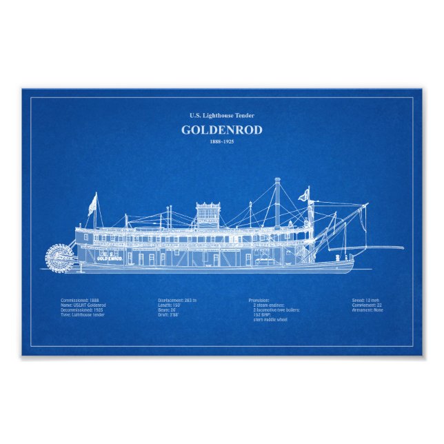 Impression Photo USCG Lighthouse Tender Goldenrod - ABD (Devant)