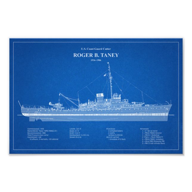 Impression Photo USCG Roger B. Taney whec-37 – États-Unis (Devant)