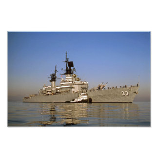 IMPRESSION PHOTO USS FOX CG-33 DLG-33 NAVY CRUISER MISSILE GUIDÉE