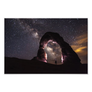 Impression Photo Utah Delicate Arch nuit étoiles chemin laiteux pay