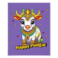 Vache décorée Kawaii Pongal