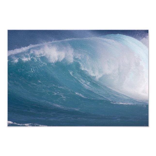 Impression Photo Vague bleue s'écrasant, Maui, Hawaii, États-Unis 2 (Devant)