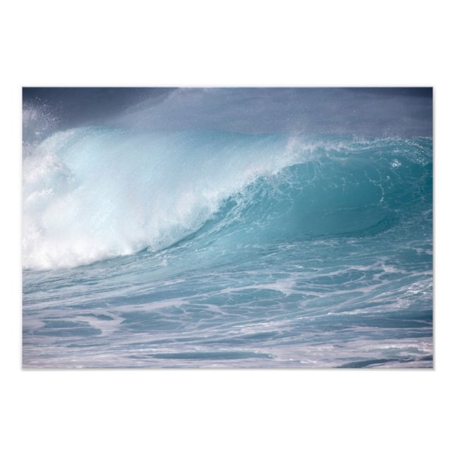 Impression Photo Vague bleue s'écrasant, Maui, Hawaii, USA 3 (Devant)