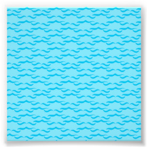 Impression Photo Vagues d'eau de mer bleu pastel Océan paisible
