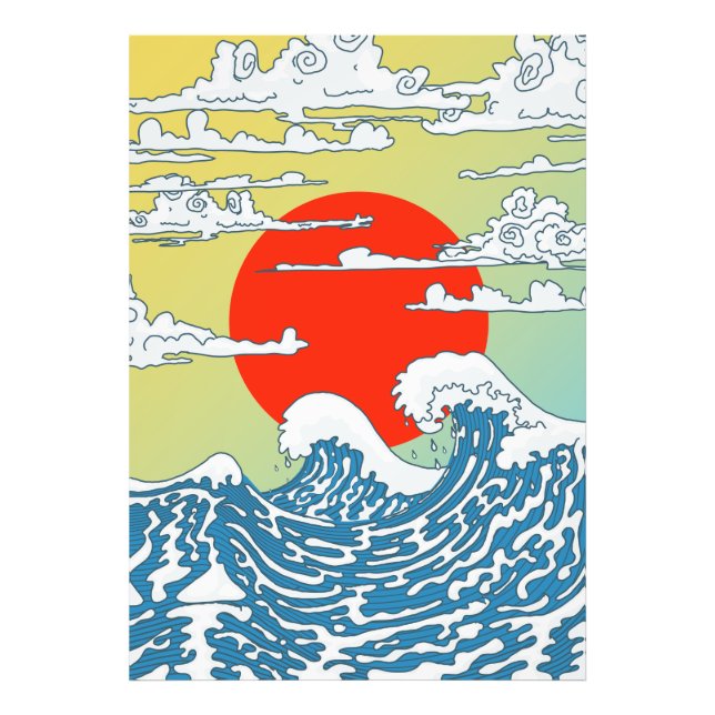 Impression Photo Vagues Japonaises (Devant)