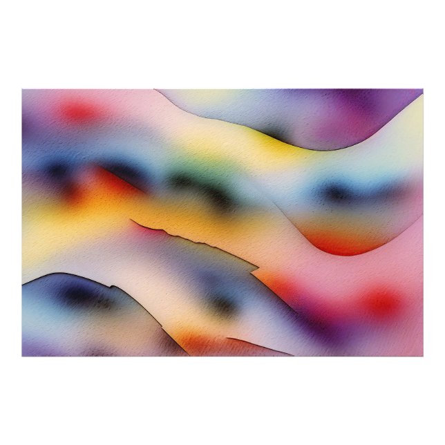 Impression Photo "Vagues réfractaires" Art Abstrait contemporain (Devant)