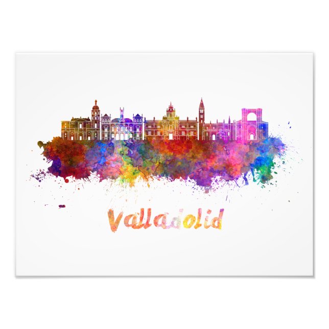 Impression Photo Valladolid skyline in watercolor (Devant)