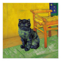 Van Gogh Black Cat