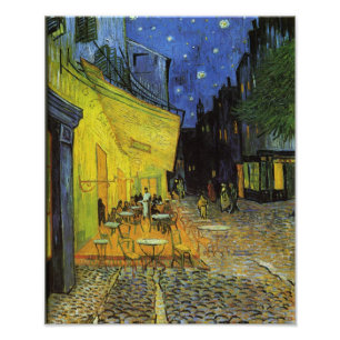 Impression Photo Van Gogh; Café Terrasse en soirée