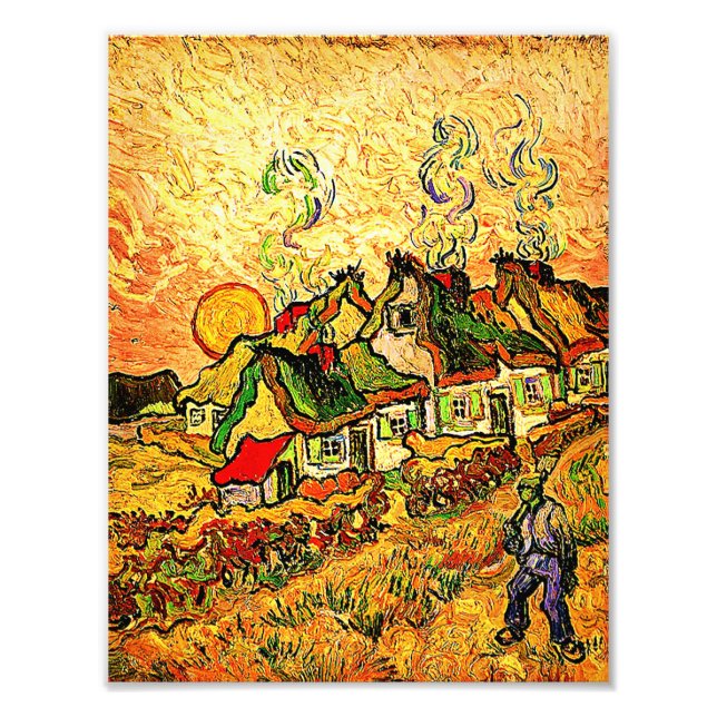 Impression Photo Van Gogh - Chalets au soleil (Devant)
