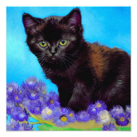 Van Gogh Chat et fleurs