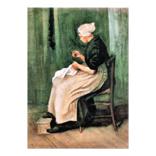 Impression Photo Van Gogh. Femme de Scheveningen cousant,