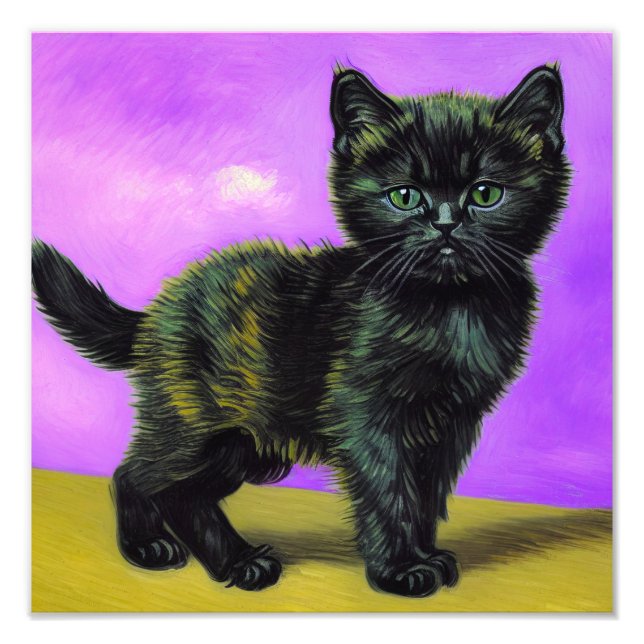 Impression Photo Van Gogh Style Cat (Devant)