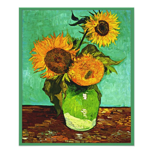 Impression Photo Van Gogh - Tournesols, Trois, (Devant)