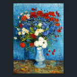 Impression Photo Van Gogh Vase with Cornflowers and Poppies<br><div class="desc">Photo Print featuring Vincent van Gogh’s oil painting Vase with Cornflowers and Poppies (1887). Colorful blue and white cornflowers with red poppies are arranged in a blue vase. A fantastic gift for fans of Post-Impressionism and Dutch art.</div>